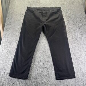 Levis 541 Jeans Mens 42x30 Black Dark Wash Cotton Stretch Straight Fit Workwear